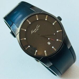 Kenneth Cole New York Men's Black Date Watch Rubber Band KC1557